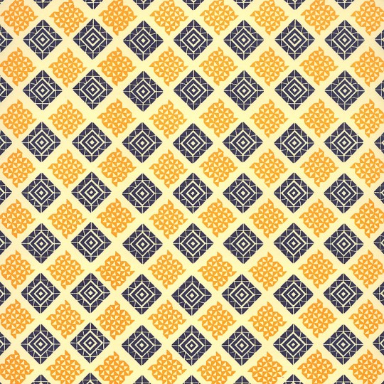Blue and Yellow Geometric Print Italian Paper ~ Carta Varese Italy